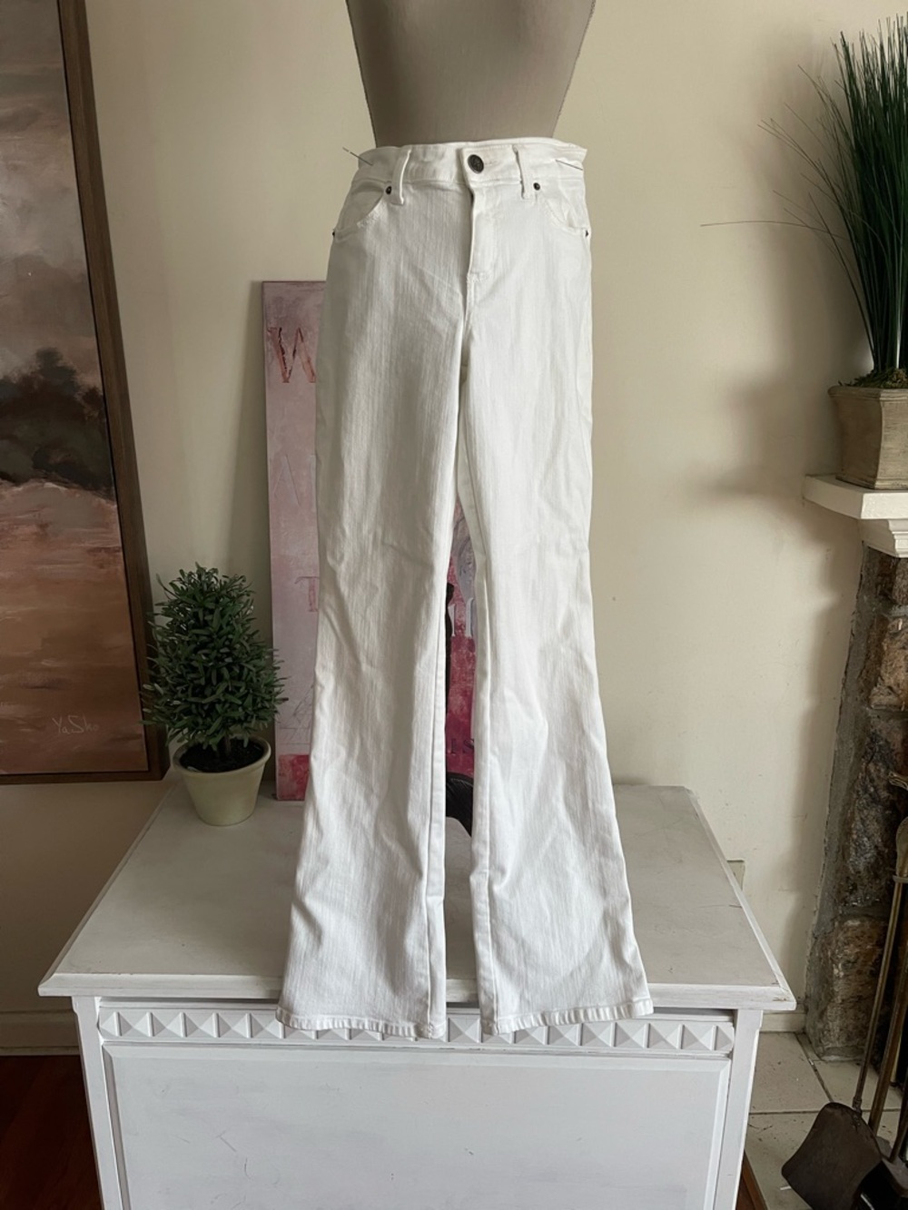Victoria's Secret White Tall Flare Jeans